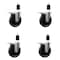 Service Caster 5'' SS Phenolic Swivel 1-1/2'' Expanding Stem Caster Set Total Lock Brake, 4PK SCC-SSEXTTL20S514-PHS-112-4 - alternate 1